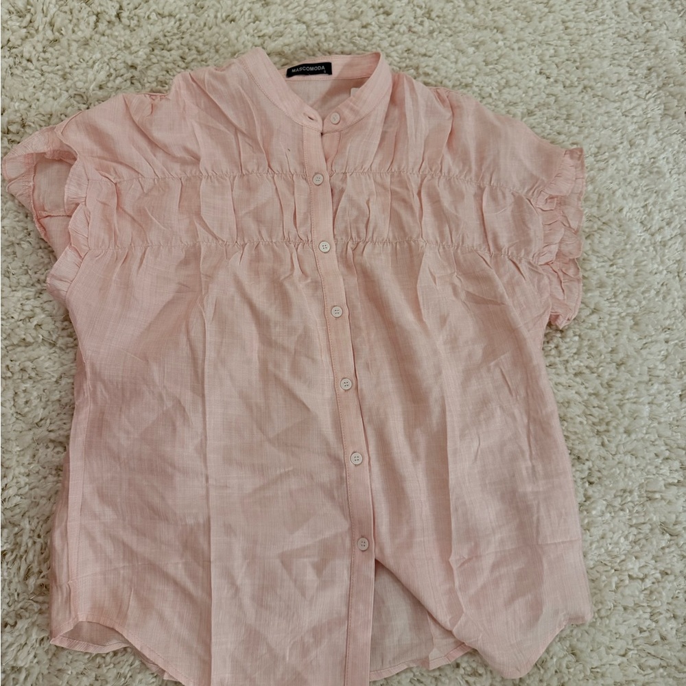Pink Button-Up Women's Top